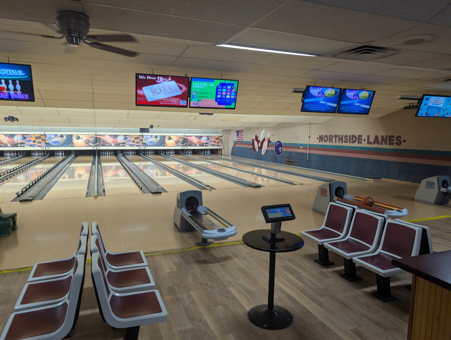 The 32 lanes at Northside Lanes in North Augusta, SC